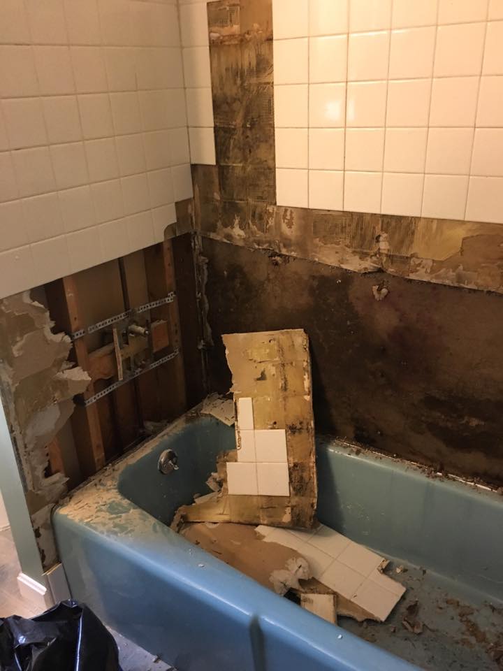 bathtub before